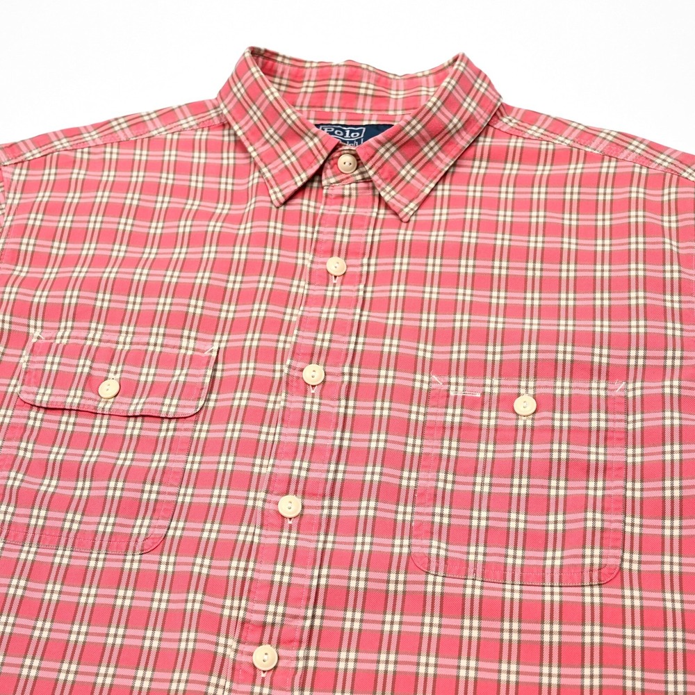 VTG Polo Ralph Lauren Work Shirt Mens XL‎ Plaid Button Up Lumberjack Barn Preppy
